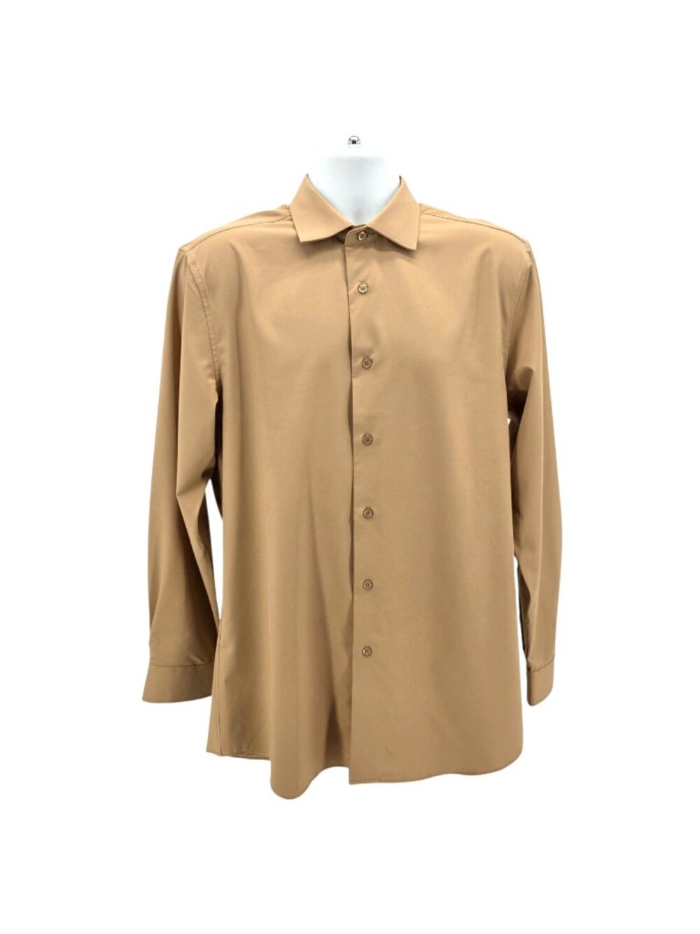 Kilburne And Finch Mens 15-1/2 32/33 Shirt Ice Yarn Tan Lightweight Button Dress